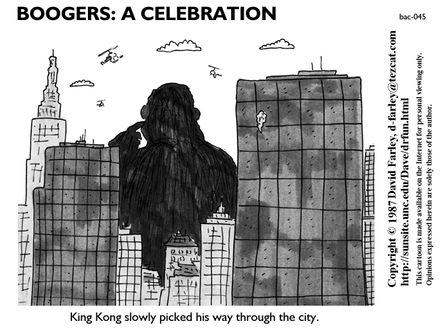 King Kong slowly picked his way through the city.