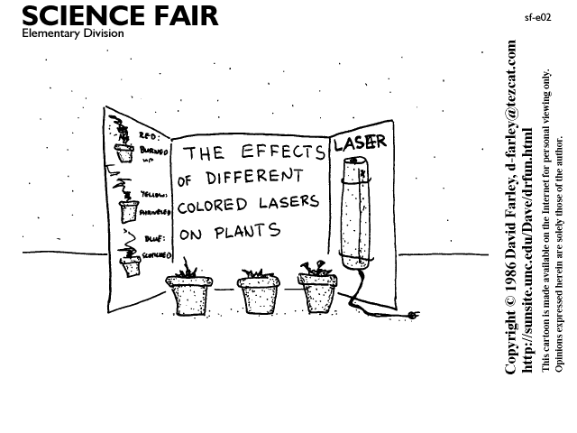 The effects of different colored lasers on plants